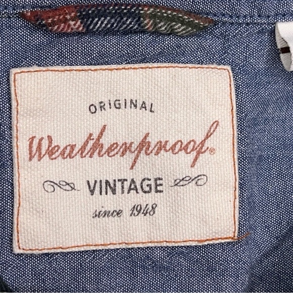 MEDIUM MENS WEATHERPROOF FLANNEL SHIRT RED GREEN BLUE COTTON - Picture 5 of 15